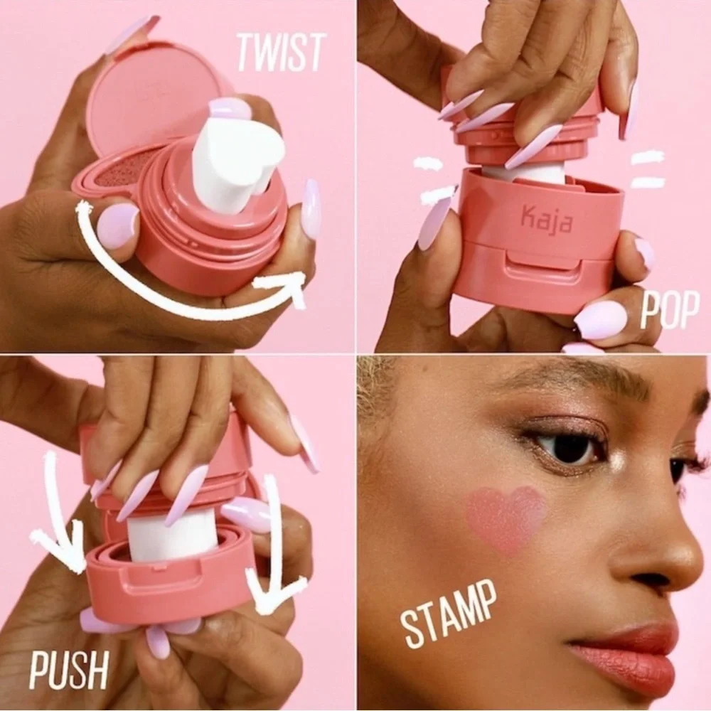 2 NIB Kaja Cheeky Stamp Blendable Blush - Coy
